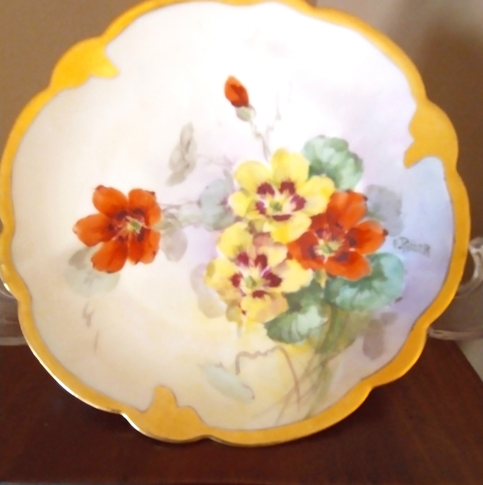 Vintage Beautiful Floral Plate.